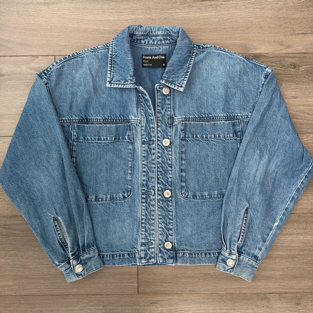 Frank And Oak Classic Light Blue Denim Jacket-Jean jacket